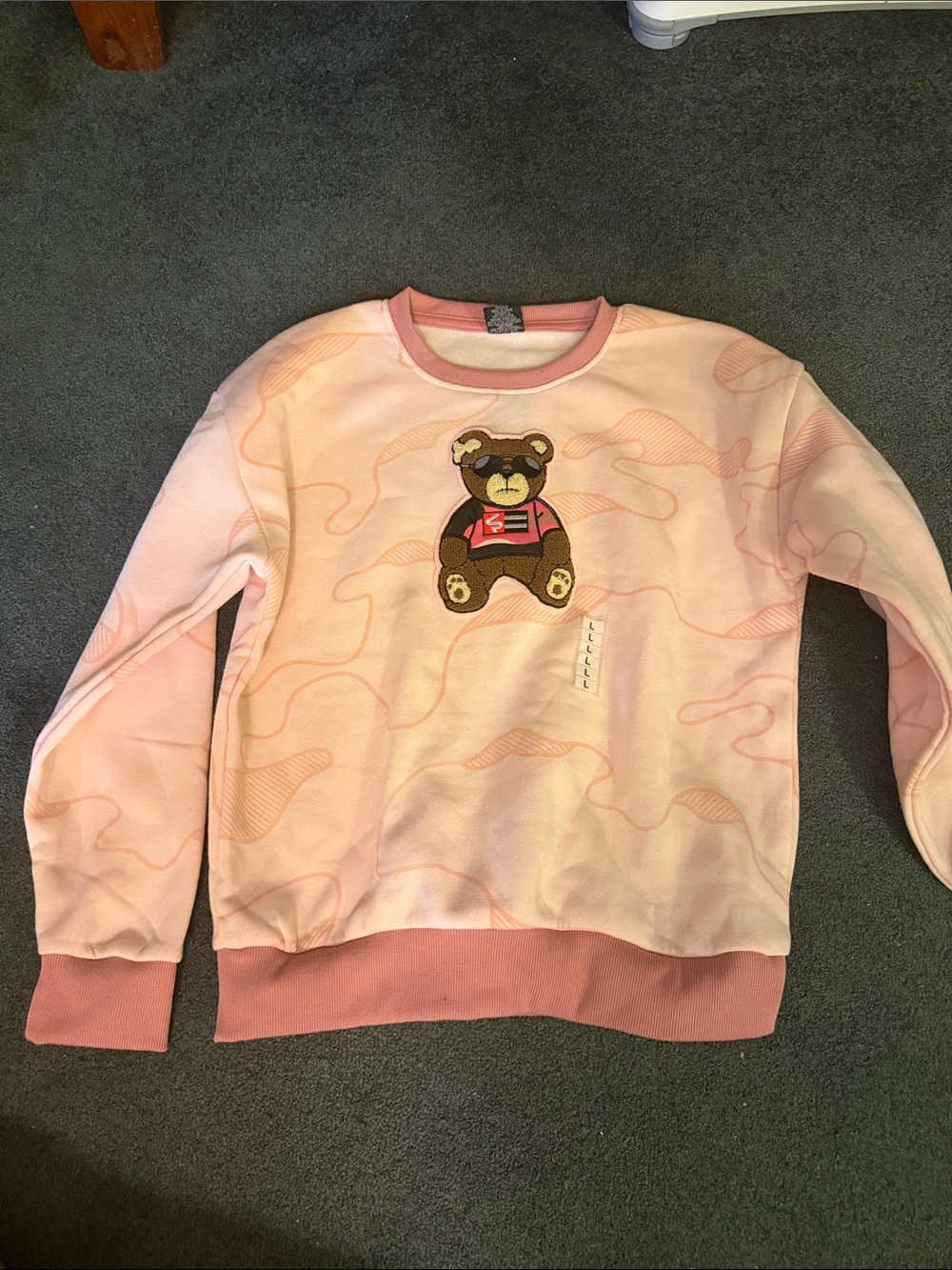 Southern Marsh Pink Bear Graphic Crewneck Sweater